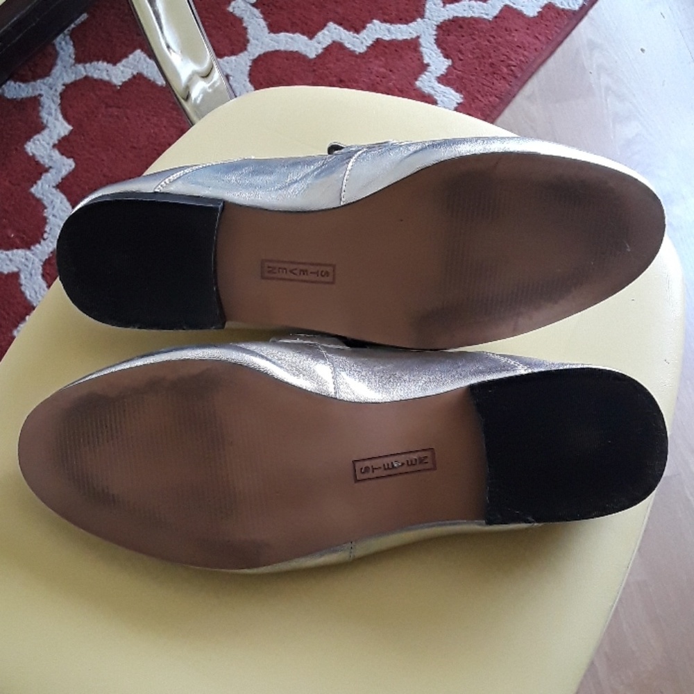 Steve Madden Metallic Silver Loafers - Picture 5 of 6